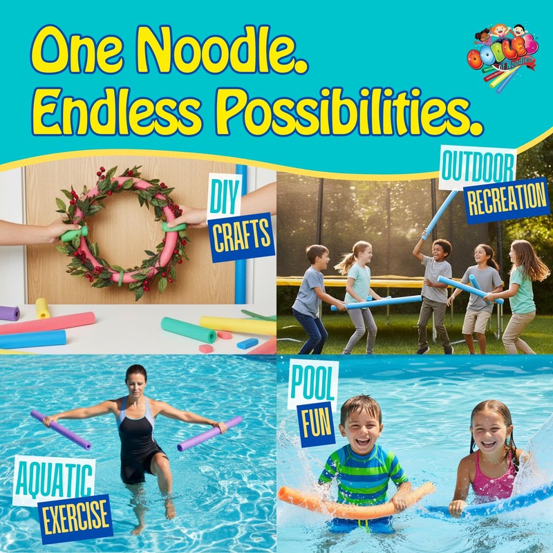 Oodles of Noodles Deluxe Rainbow Pool Noodles Foam - Pack
