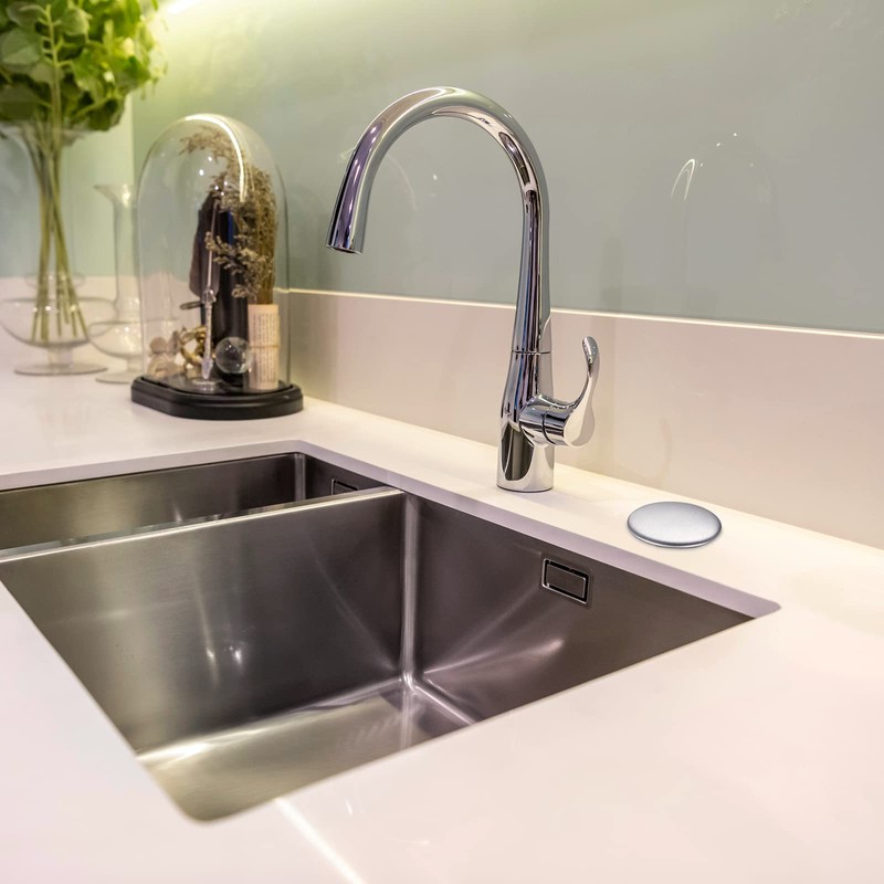 MECCANIXITY Kitchen Sink Hole Cover 45x12x55mm 304 Stainless Steel for