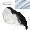 Black and White Short Wavy Wig Women Cosplay Party Shoulder