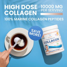 Swedish Nutra Swedish Nutra - Powder Marine Collagen - 3 Pack sof 300g, 90 Day Supply | Minimize Fine Lines, Wrinkles & Improve Skin Elasticity
