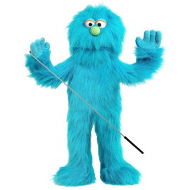 30" Blue Monster Puppet, Full Body Ventriloquist Style Puppet