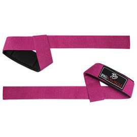 Big Muscle Wrist Straps for Weight Lifting - 24'' Lifting Straps for Weightlifting | Gym Wrist Wraps with Extra Hand Grips Support for Strength Training | Deadlifting (Pink)