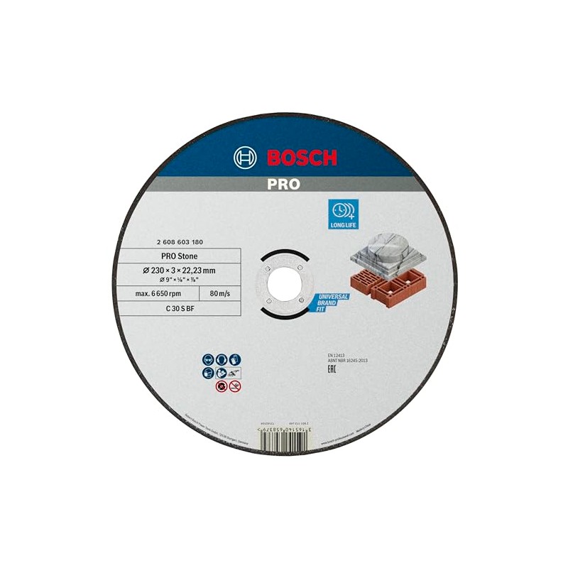 Bosch 1x PRO Stone Longlife Cutting Disc for Large Angle