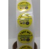 1" I Got My Corona.... Vaccine, Stickers (Yellow, 100/roll)