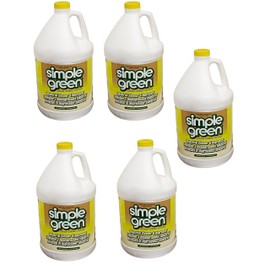 Simple Green 14010 Industrial Cleaner & Degreaser, Concentrated, Lemon LLPoQy, 5Pack (1 Gallon Bottle)