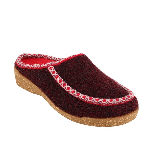 Taos Footwear Women's Woolma Deep Red Clog 7-7.5 M US