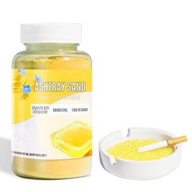 Ashtray Sand Gel for Indoor and Outdoor, Magic Ashtray Sand, Full of Fragrance, Adsorb Smoke, Quickly Extinguish Smoke (Yellow)