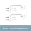Kenney KN85293 Adjustable Curtain Rod Brackets, Satin Nickel (2-Pack)