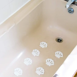 Buy It Better Non Slip Sea Shells Bath and Shower Safety Aid 90mm x 75mm (max) - Pack of 9