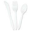 Boardwalk Cutlery Kit, Plastic Fork/spoon/knife/salt/polypropylene/napkin, White, 250/carton