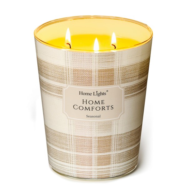 HomeLights Home Comforts Scented Candles | 34oz Soy Candles Rustic