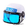 Johntoy Police Helmet with Visor, One Size, White/Blue, white/blue