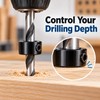 Drill Bit Depth Stop Collars for Woodworking – 8-Piece Adjustable