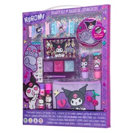 Kit de Belleza Kuromi con Brillo Labial, Clips y Espejo, Ideal para Juego de Maquillaje Infantil - MAKEUPERÍA