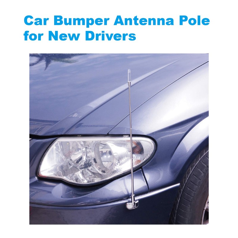2-Pack Car Bumper Corner Antenna Pole Adjust Driving Parking Marker