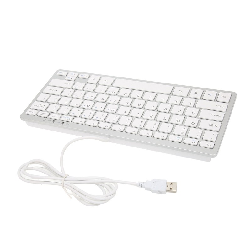 Mini Keyboard Mini Ultra Thin 78 Keys USB Wired Keyboard