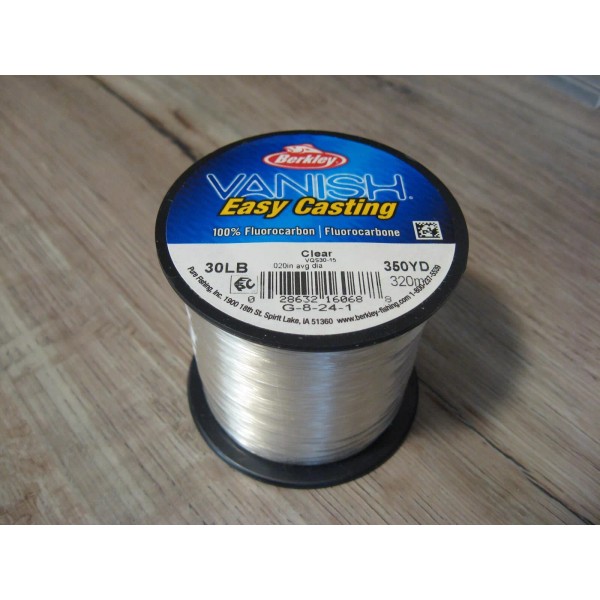 Berkley Vanish Easy Casting 100% Fluorocarbon Fishing Line 30 LB
