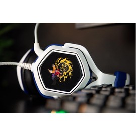 Konix One Piece Kabelgebundenes 7.1 Gaming-Headset für PC - 50 mm Lautsprecher - Mikrofon - 2 m USB-Kabel - Hintergrundbeleuchtung - Luffy-Motiv - Weiß