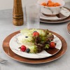LEHAHA Rustic Modern Melamine Dinnerware Sets, Marble 12-Piece Lightweight Outdoor