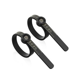 Ring Sizer 2PCS Measuring Gauge, 1-17 US Rings Size, Plastic Finger Sizing Measure Tool, Reusable (2PCS)