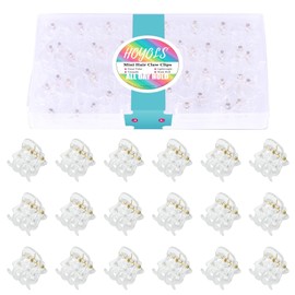 HOYOLS Clear Small Hair Clips, Mini Jaw Clips for Women 48 Pcs