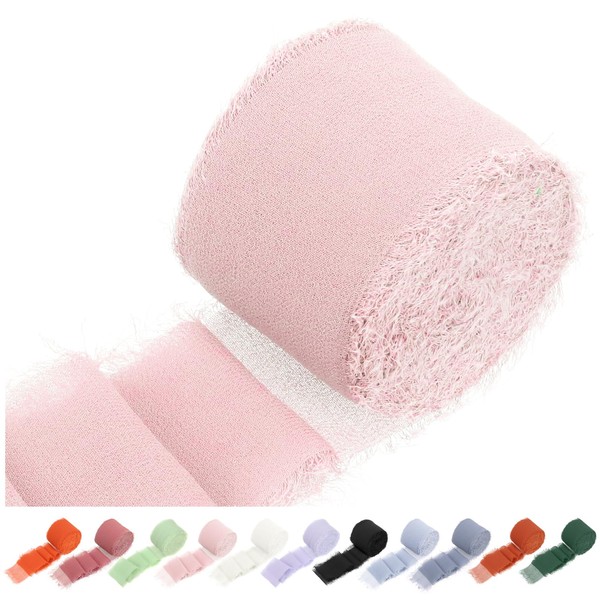 Swpeet 1 Roll Light Pink Approx 1.5" x 11Yard Handmade