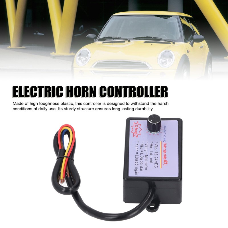 12 Tone Horn Controller Enhance Sound Quality Universal Fit Car