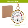 2-in-1 Sauna Thermometer and Hygrometer, Stainless Steel Round Sauna Thermo-Hygrometer