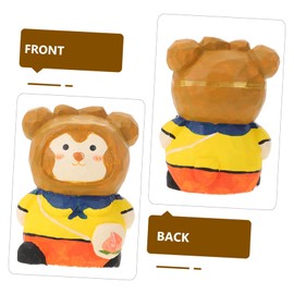 ABOOFAN Craft Wooden Monkey Ornament Decorative Monkey Statue for Home Unique Journey West Inspired Wood Decor Lightweight Easy to Store for Friends and Family