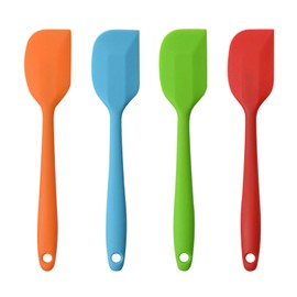 Espátulas de silicona, espátula de goma de 11 pulgadas, resistente al calor, sin costuras, diseño de una pieza, antiadherente, flexible, raspadores pa
