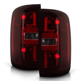 ACANII - For 2015-2022 Chevy Colorado Red Smoked Lens OE Style Tail Lights Brake Lamps Pair Set Replacement Left+Right