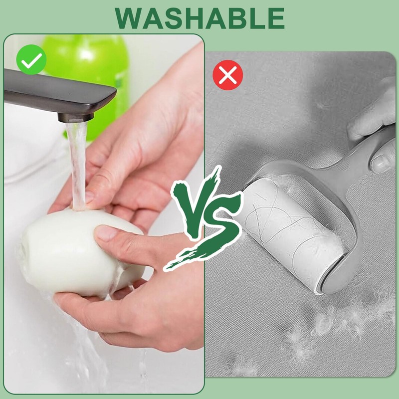 DAWRIS Reusable Pet Hair Remover Washable Gel Lint Roller Sticker