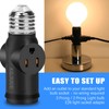 3 Prong Light Socket to Plug Adapter,E26 Outdoor Light with