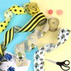 CCINEE 4 Rolls Wired Edge Ribbons with Bee,2.5 Inch×26 Yards