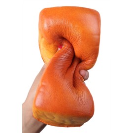 ANBOOR Squishies Brot Groß Langsam Steigend Quetschen Spielzeug Jumbo Essen Slow Rising Antistress Squishies Spielzeug Geschenk für Kinder Erwachsene (17,5 * 7,6 * 7cm, 1 Stück)