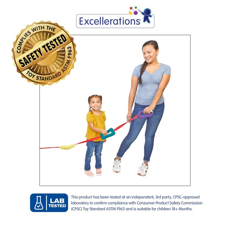 Excellerations Shapes Walking Rope for Kids Classroom Supplies(14-1/2' Long)