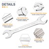 HARFINGTON 2pcs Double Open End Wrench 22mm x 24mm/27mm x