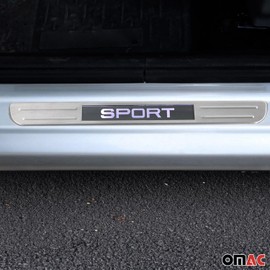 OMAC Door Sill Scuff Plate Illuminated for Ford Escape 2013-2016 Sport S.Steel 2X