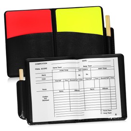 KOMBIUDA 2set Soccer Referee Kit Red Yellow Cards Referee Accessory Kit for Football