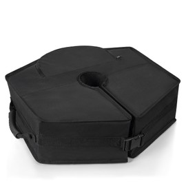 ITHWIU Polygonal Umbrella Base Weight Bag with Side Slot Opening & 2 Durable Handles, Waterproof fillable 20.5" Polyester Soft Sandbag for Any Offset, Cantilever & Outdoor Patio Umbrella Stand Black