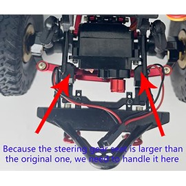 TEIRAY RC Servo Steering Servo for RC Car Boat Model Parts AX24 Axial SCX24 Upgrade Parts with Servo Mount Bracket and Arm (Black)