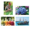 Thera-Jigsaw Foam Puzzles Set: Boat, Rabbit, Juice, and Hydrangea (Set