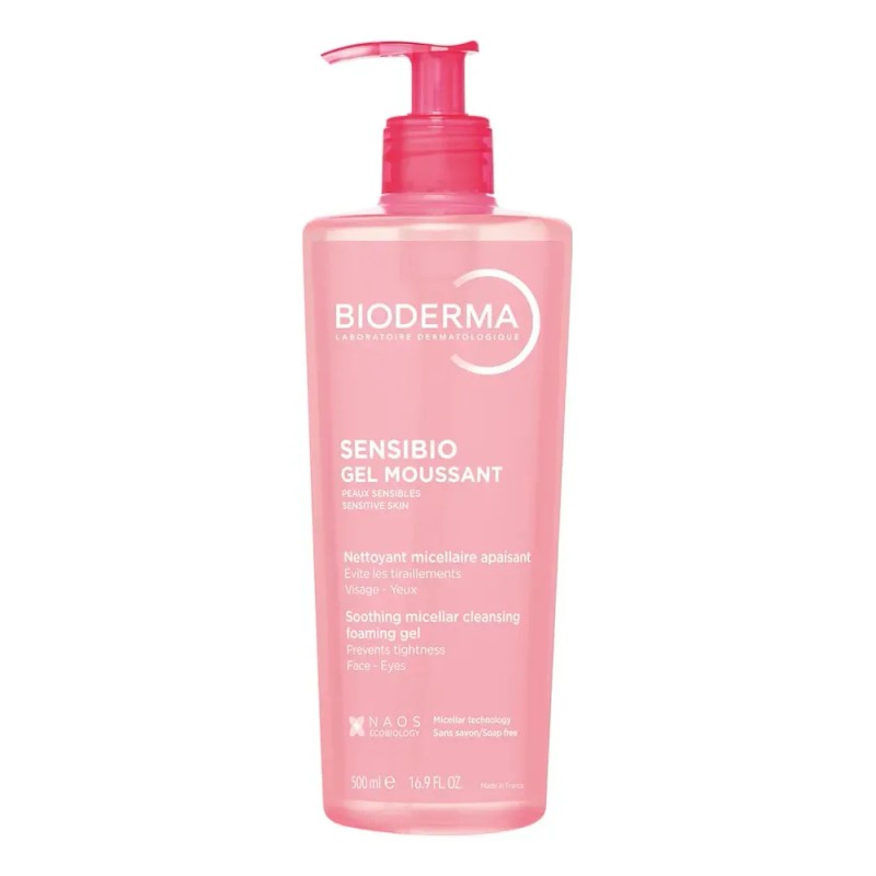 Bioderma Sensibio Gel Moussant Micelar, Limpieza Suave para Piel Sensible,