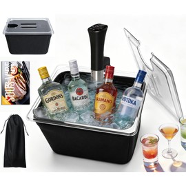 CATTLEMAN Sous Vide Cooker, Wine Chiller, 1000W, Sous Vide Kit with Container, Immersion Circulator, Sous Vide Container 12 Quart with Lid & Neoprene Sleeve, Accurate Temp & Timer, Fast Heating