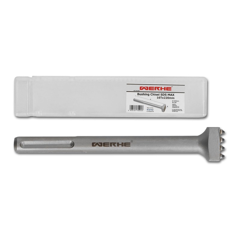 WERHE® SDS MAX Stocker Chisel 16 Teeth 220 mm Length