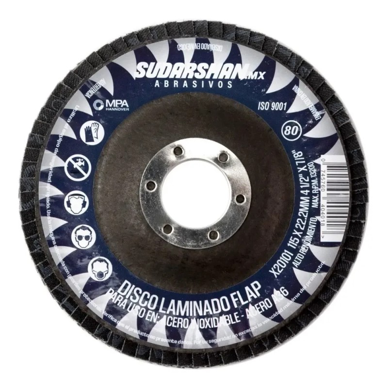 Disco Laminado Sudarshan G80 4-1/2 Paquete 20 Piezas