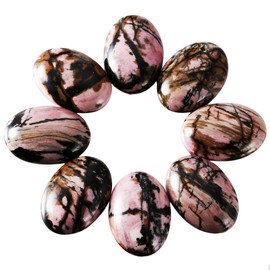SUNYIK Striped Agate Striped Crystal Cabochons CAB for Jewelry Making,13x18mm,10Pcs