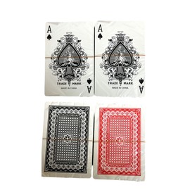 Black & Red Plastic Playing cards, Set of 2, Washable, Waterproof