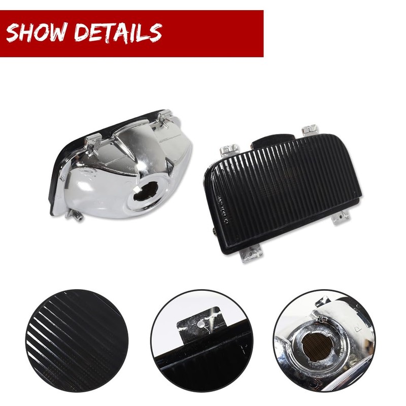GTINTHEBOX 2PCS Smoked Lens Tailgate Reverse Backup Lights Lamps Housing