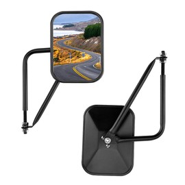 JOYTUTUS Mirrors Doors Off Compatible with 1987 to 2024 Wrangler YJ TJ JK JKU JL JLU JT Gladiator, Anti-shake Wide Vision Mirrors Easier Install Door Hinge Mirror, Doorless Side Quick Release Mirror